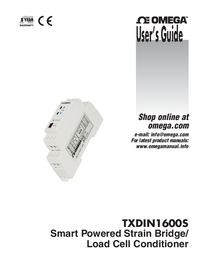 Thumbnail of document Manual - TXDIN1600S DIN Rail Strain Gage/ Load Cell Transmitter w/Bipolar mA/V Output